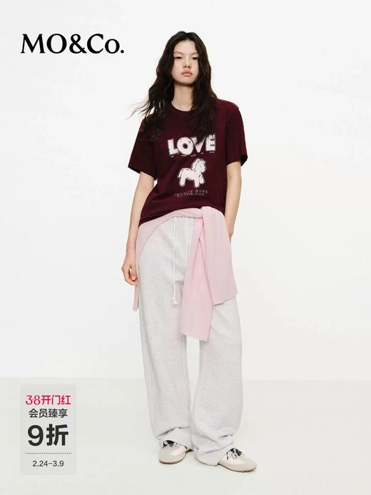 F030490短袖T恤2026春夏季新品马年系列烫钻印花竹节棉质圆领T 商品图8