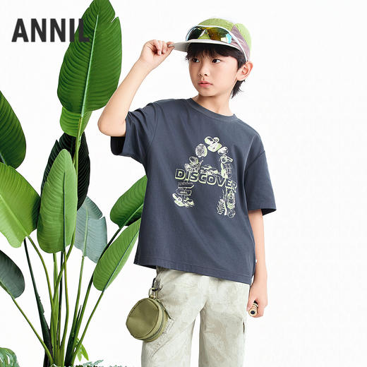 【实体店同款】男童圆领短袖针织衫夏季新款安奈儿童装AB621117 商品图0