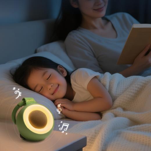 火火兔婴儿白噪音哄睡呼吸灯故事机儿童智能早教机W1婴幼儿玩具生日礼物 【新品】白噪音哄睡宝 牛油果 商品图6