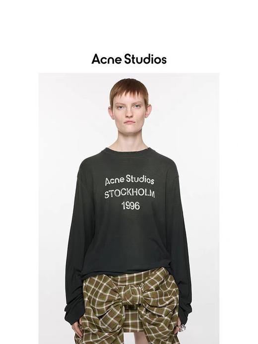 Acn*e 男女同款 圆领1996宽松纯色长袖T恤 商品图6