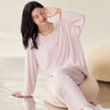 【轻梵 长袖新款莫代尔带胸垫家居服】带胸垫防凸点长袖家居服套装 宽松慵懒亲肤 无感bra 商品缩略图9