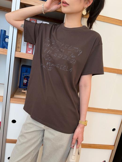 梅森马吉拉 字母印花圆领短袖T恤 商品图0