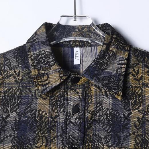 26CS40SDSA男士秋冬新款痞帅男装潮牌扎染植物花卉设计翻领长袖衬衫百搭 商品图2