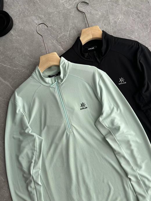 F030485春款半开功能长袖T恤速干透气吸湿排汗轻量打底衫 商品图1