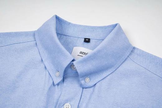 F030422口袋小爱心刺绣单排扣亲肤舒适百搭翻领情侣长袖衬衫 商品图5