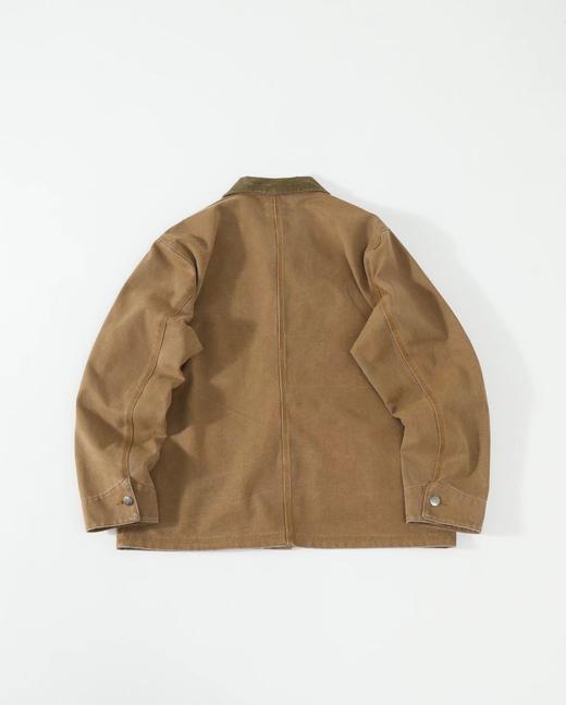 F0304127美式复古重磅翻领设计感宽松百搭设计感猎装夹克外套 商品图2