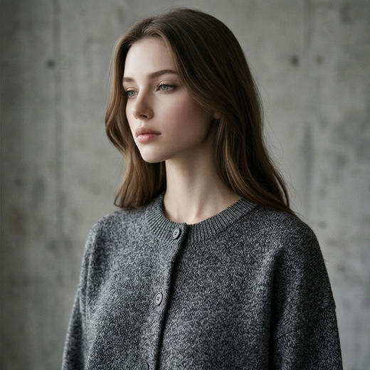 PALUOPO/PL圆领女开衫ET2F8157R/约重340g帕罗 商品图7