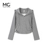 mc2连帽开v假两件收腰款T恤女装春秋季新款 商品缩略图4