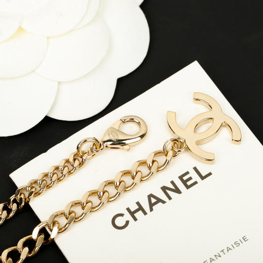 小香 25B 黑/粉山茶花双c项链（XTY） 商品图5