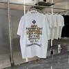 F030417新款前后图案字母绣花工艺男女同款休闲圆领短袖T恤 商品缩略图7