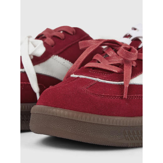 GXG通勤男鞋时尚百搭德训鞋红白拼接休闲鞋复古运动潮鞋 商品图4