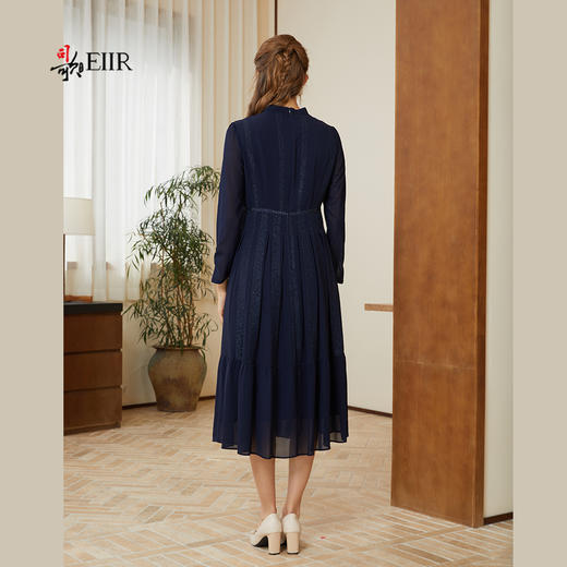 司歌古典收腰显瘦长袖端庄连衣裙A921103X 商品图2