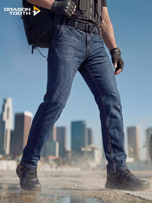 【老客专享】三代龙牙隐冰cordura战术通勤修身牛仔裤加强版 商品图0