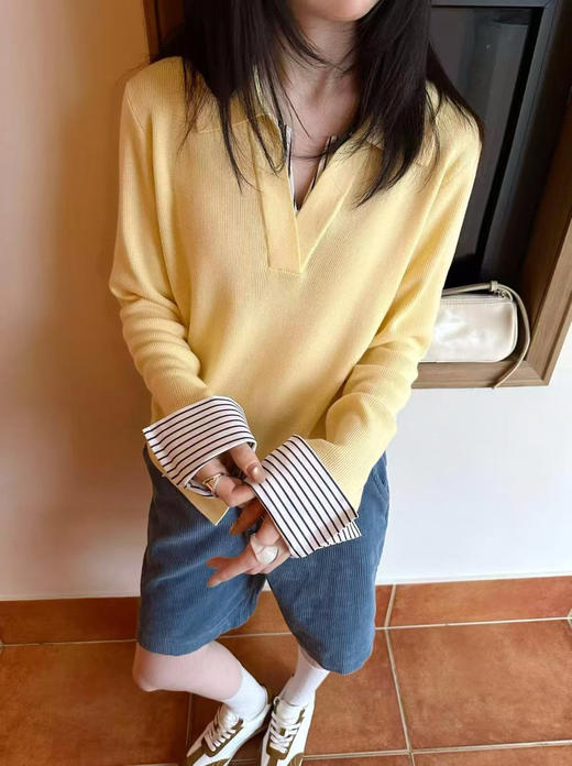 DYJ60065羊毛假两件衬衫袖上衣 商品图10