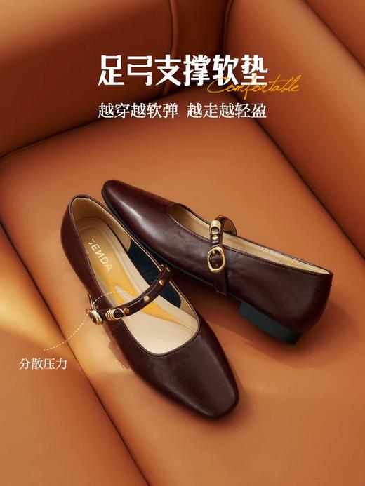 BF楼 森达玛丽珍2026新款通勤平跟舒适浅口单鞋XWZ01吊牌价799活动价399 商品图2