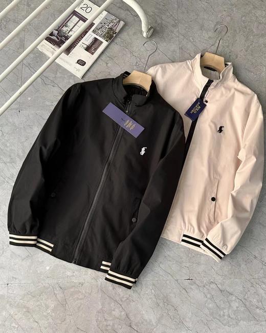 F030402简约大气男女胸前刺绣logo休闲立领有型显瘦夹克外套 商品图0