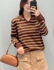 女款条纹针织毛衣zo017 商品缩略图1