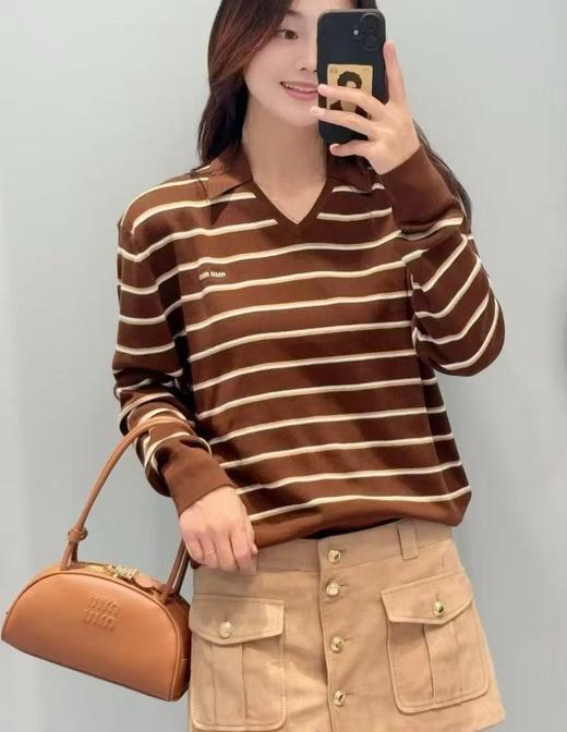 女款条纹针织毛衣zo017 商品图1
