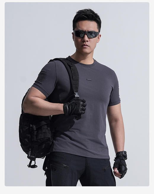 龙牙战之浩纤圆领短袖T恤 商品图1