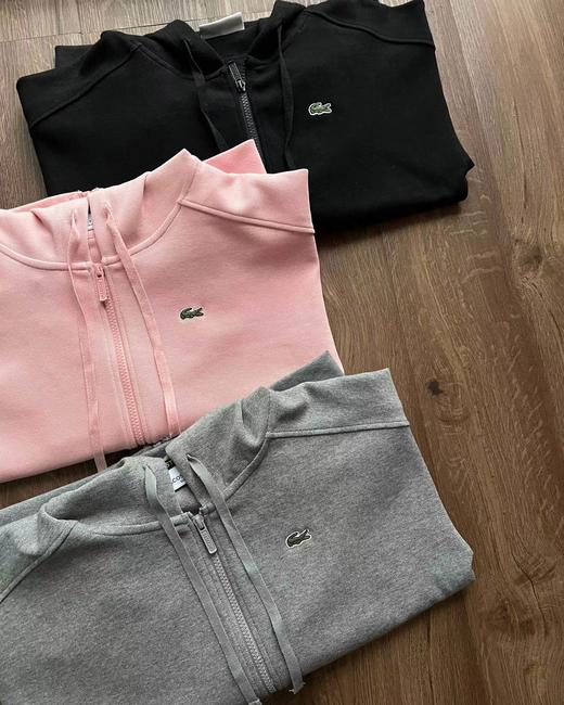 F030469女装新款柔软时尚舒适连帽衫小短款设计拉链卫衣外套 商品图4