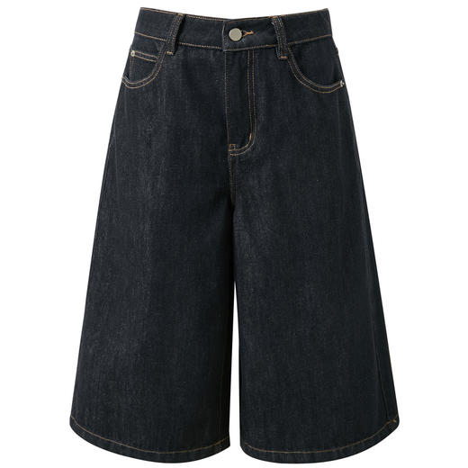 三彩独醒2026春季新款休闲裤牛仔裤显瘦高腰宽松阔腿裤七分裤女F 商品图4