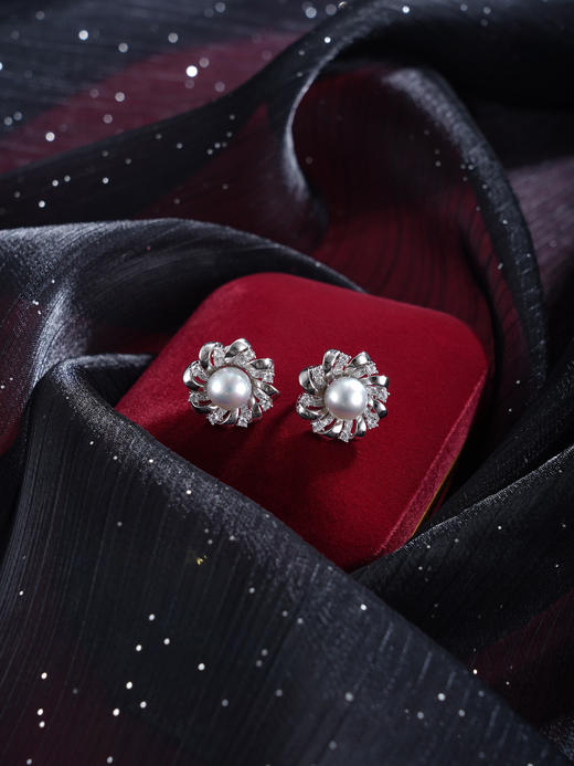 子佩集【向阳花开】银S925珍珠惜王妃耳钉【QJED013】太阳花2602 商品图7