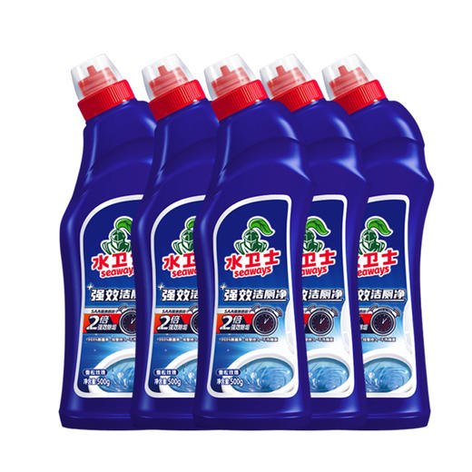 【300积分+25元】水卫士 洁厕净 5瓶（500g/瓶）均匀持久挂壁 商品图3