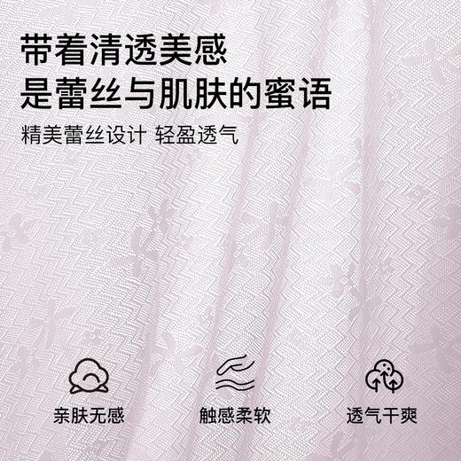 N2-【10A抑菌 含桑蚕丝】3条法式蕾丝亲肤舒适透气性感女士内裤  小冰柔 商品图3