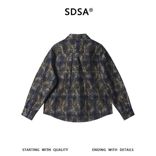 26CS40SDSA男士秋冬新款痞帅男装潮牌扎染植物花卉设计翻领长袖衬衫百搭 商品图4