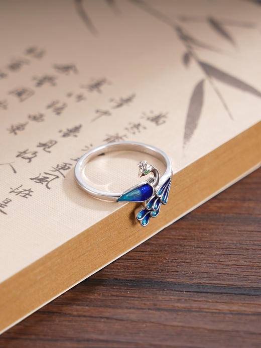 子佩集S925银【琳琅雀舞】戒指【YH08400037-3】纯银花丝珐琅彩2410 商品图1