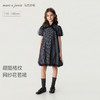 马克珍妮甜酷格纹女童网纱花苞裙2026年夏装新款560605 商品缩略图0