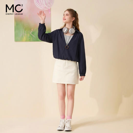 女装翻领开v假两件衬衣-3821C5231025 商品图2