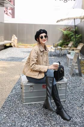 【BBR同款 颖范】菱格短款复古英伦风外套