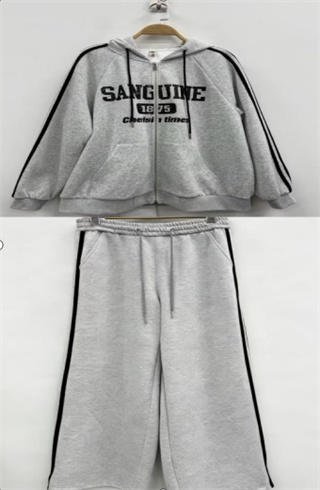 NC连帽卫衣外套配裤子上下两件套51220（灰）春季161011810321 商品图2