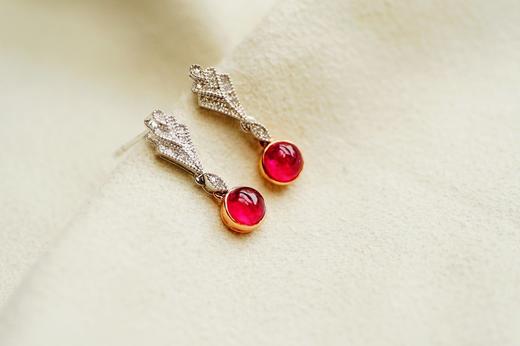 0.845克拉红宝石耳坠 商品图4