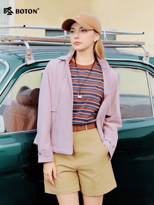 波顿女士春秋季休闲外套｜立领甩帽两穿，拉链设计好搭LJ031126 商品图1