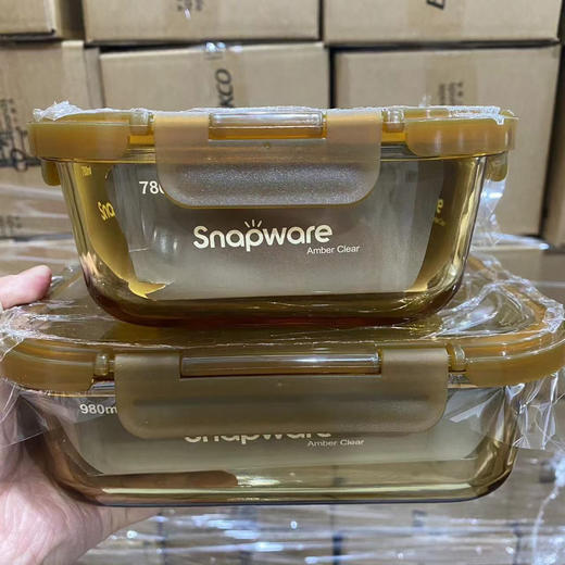 康宁琥珀色保鲜盒件套高硼硅玻璃2 商品图1