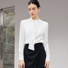 IWY/【白茶清欢】白色飘带衬衫春秋轻奢减龄气质百搭上衣25B922 商品缩略图4