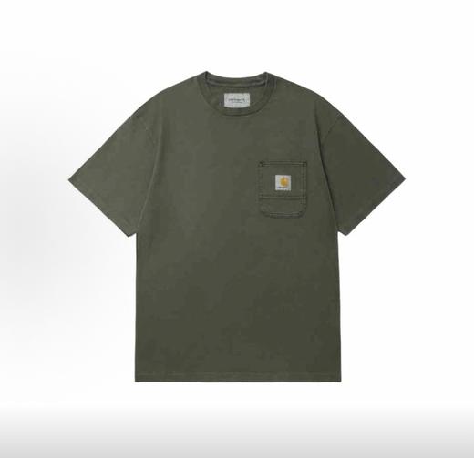 春款上新 经典基础款 Carhartt WIP LOGO标签车缝线口袋特染短袖T恤  280G全棉面料 商品图4