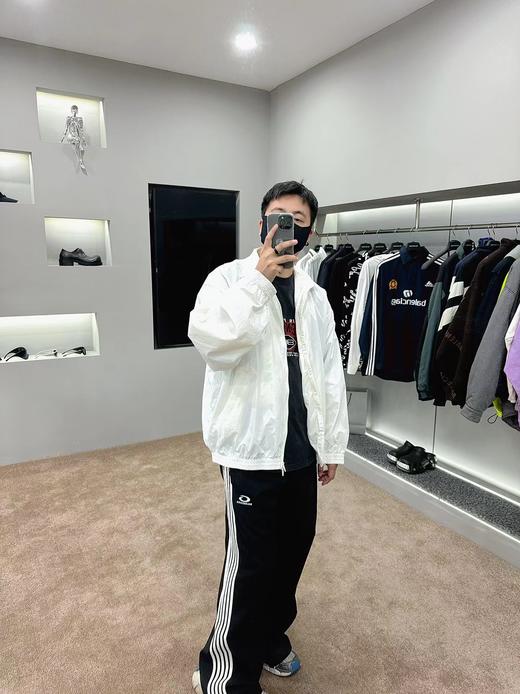 F0304126男女日常超宽松小高立领下摆松紧束腰设计网布冲锋衣外套 商品图6