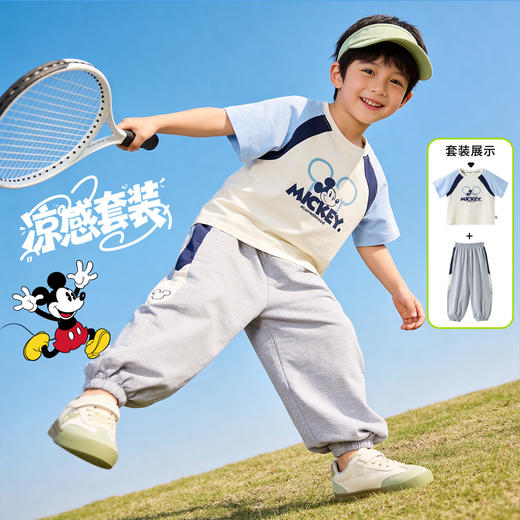 迪士尼超能玩家男童上衣长裤子短袖套装ZD2FT014 商品图0