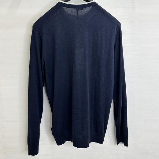 KITON 男士长袖针织衫 蓝色 UMK077603001 商品图1