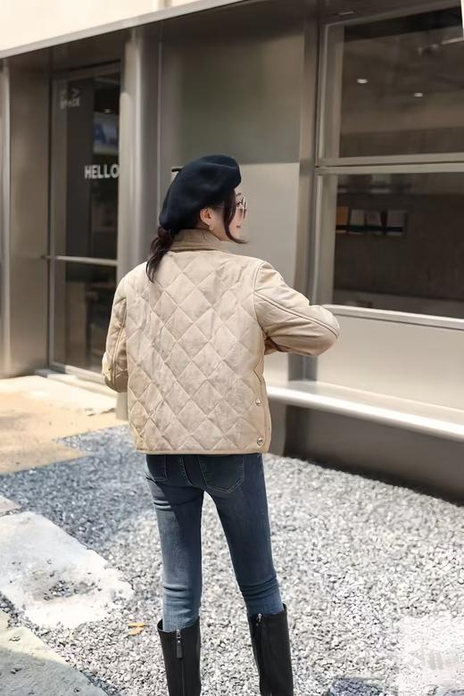 【BBR同款 颖范】菱格短款复古英伦风外套 商品图2
