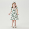 【送发箍】马克珍妮水彩绿叶女童桑蚕丝吊带裙2026年夏装新款561027 商品缩略图1