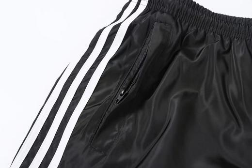 F030425舒适百搭日常通勤尼龙抽绳收腰设计绣花双插带运动长裤 商品图12