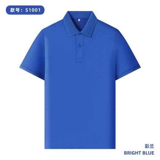 200g 亚麻大珠地纯色提花翻领短袖翻领polo衫  ZT-S1001# 商品图4