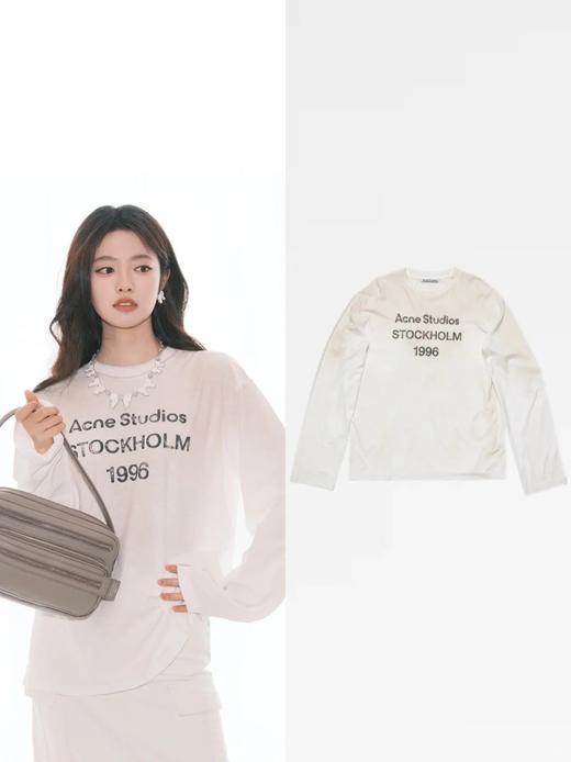 Acn*e 男女同款 圆领1996宽松纯色长袖T恤 商品图5