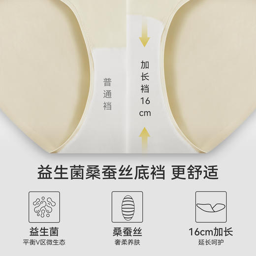 【内衣内裤专场】嫚熙孕妇内裤早中晚期棉桑蚕丝益生菌底档低腰撞色短裤女 商品图3