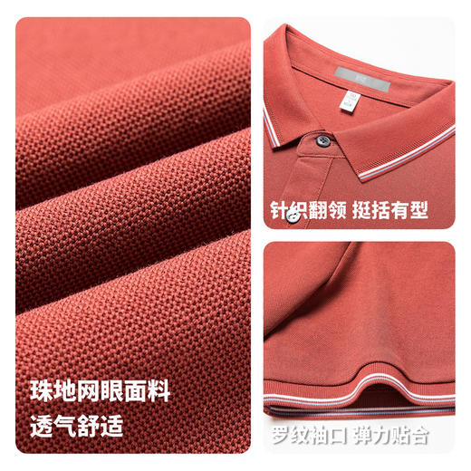 【含棉】圣得西男士通勤短袖POLO衫2026新款春季商务绅士翻领T恤 商品图4