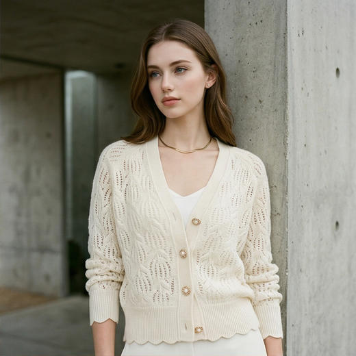 PALUOPO/PLV领女开衫E21870-B1/约重325g帕罗 商品图8